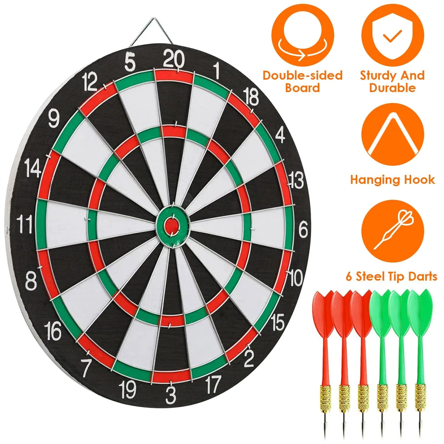 16-Inch Dart Board Game Set