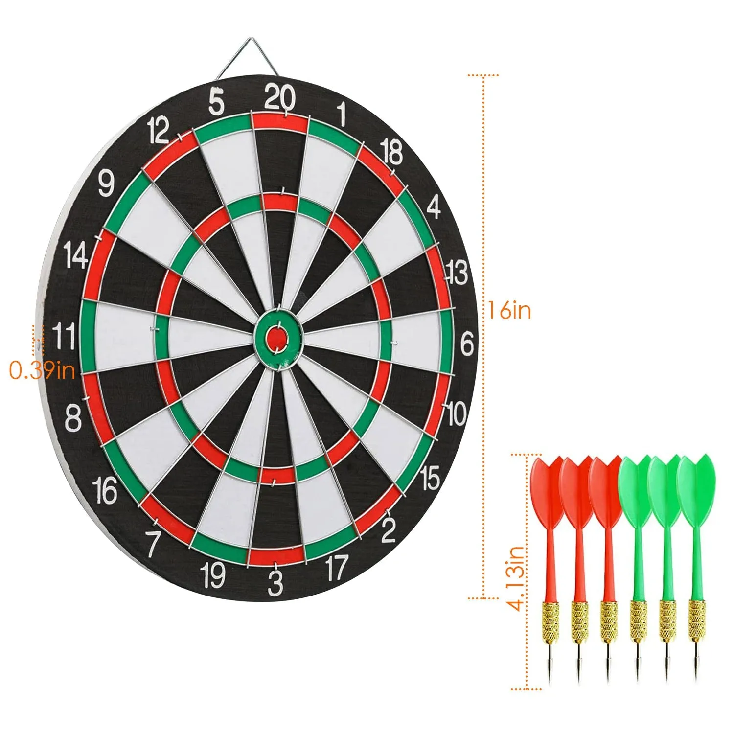 16-Inch Dart Board Game Set