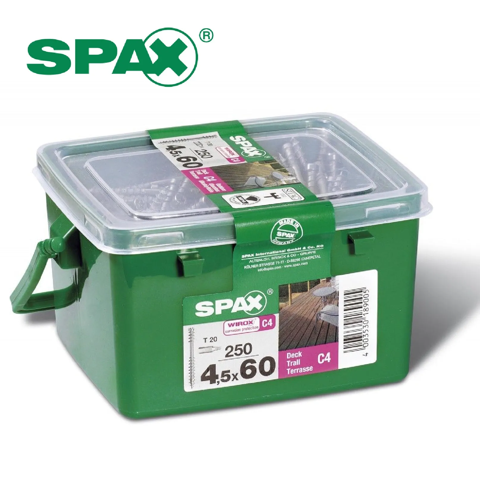 250 x Spax T-Star Plus Decking Screws  Size: 4.5 x 60mm