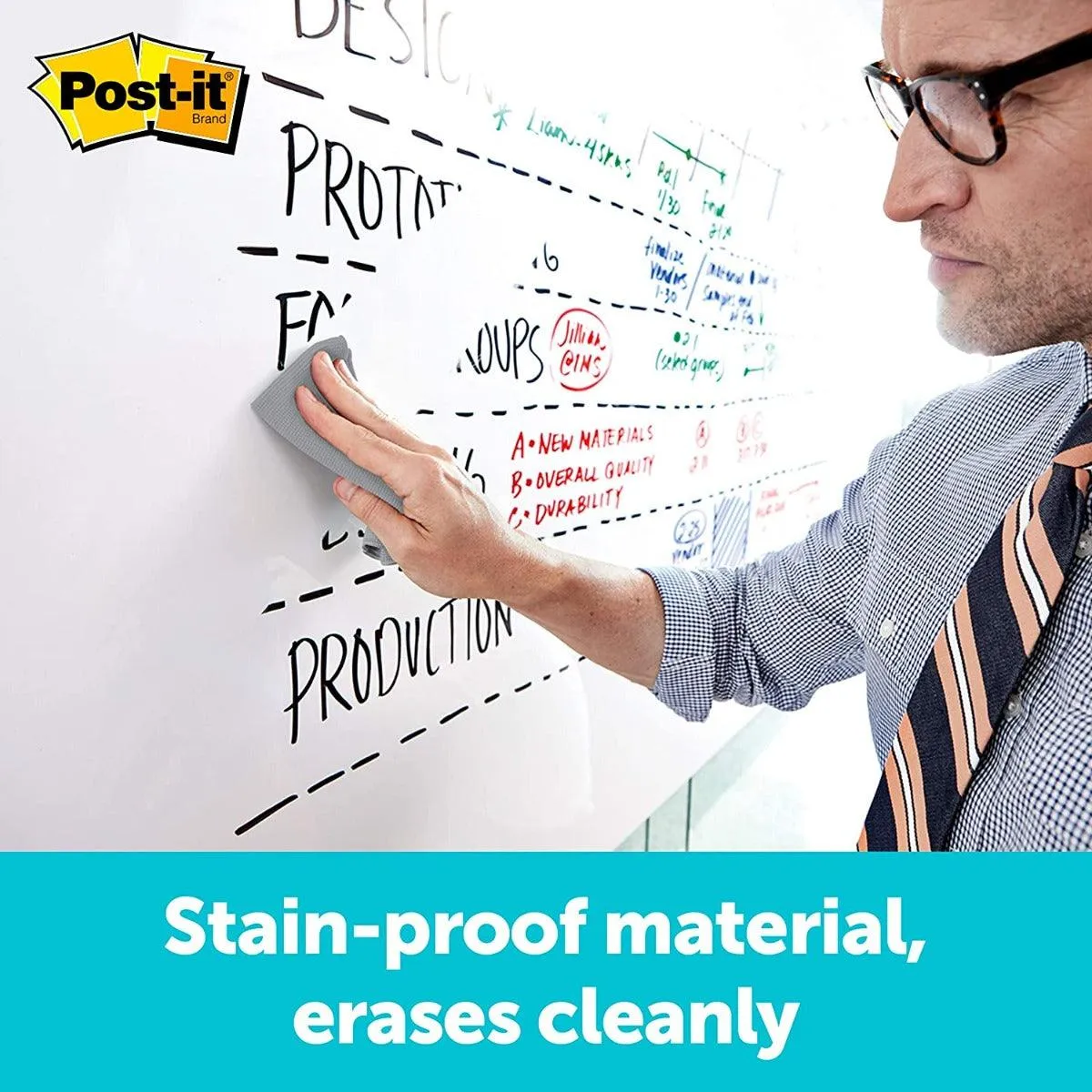 3M Post-It Dry Erase Surface Magic Chart 120x180cm