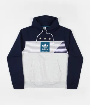 Adidas Elevated 3 Hoodie - Collegiate Navy / Pale Melange / Active Teal / Collegiate Purple