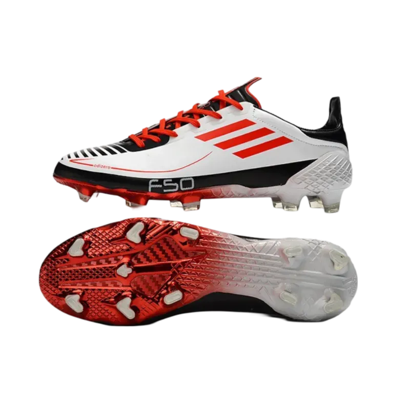 Adidas F50 Ghosted Adizero HT FG White Red - Goatkits Boots