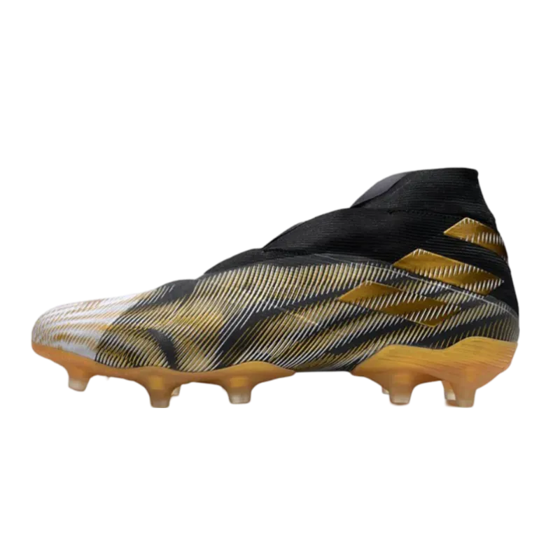 Adidas Nemeziz 19  FG White Gold Black - Goatkits Boots