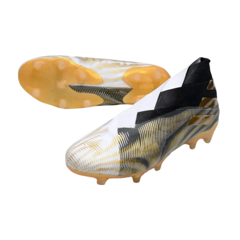 Adidas Nemeziz 19  FG White Gold Black - Goatkits Boots