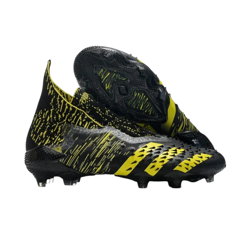 Adidas Predator Freak  FG Black Yellow - Goatkits Boots