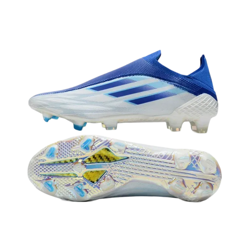 Adidas X Speedflow  FG White Blue - Goatkits Boots