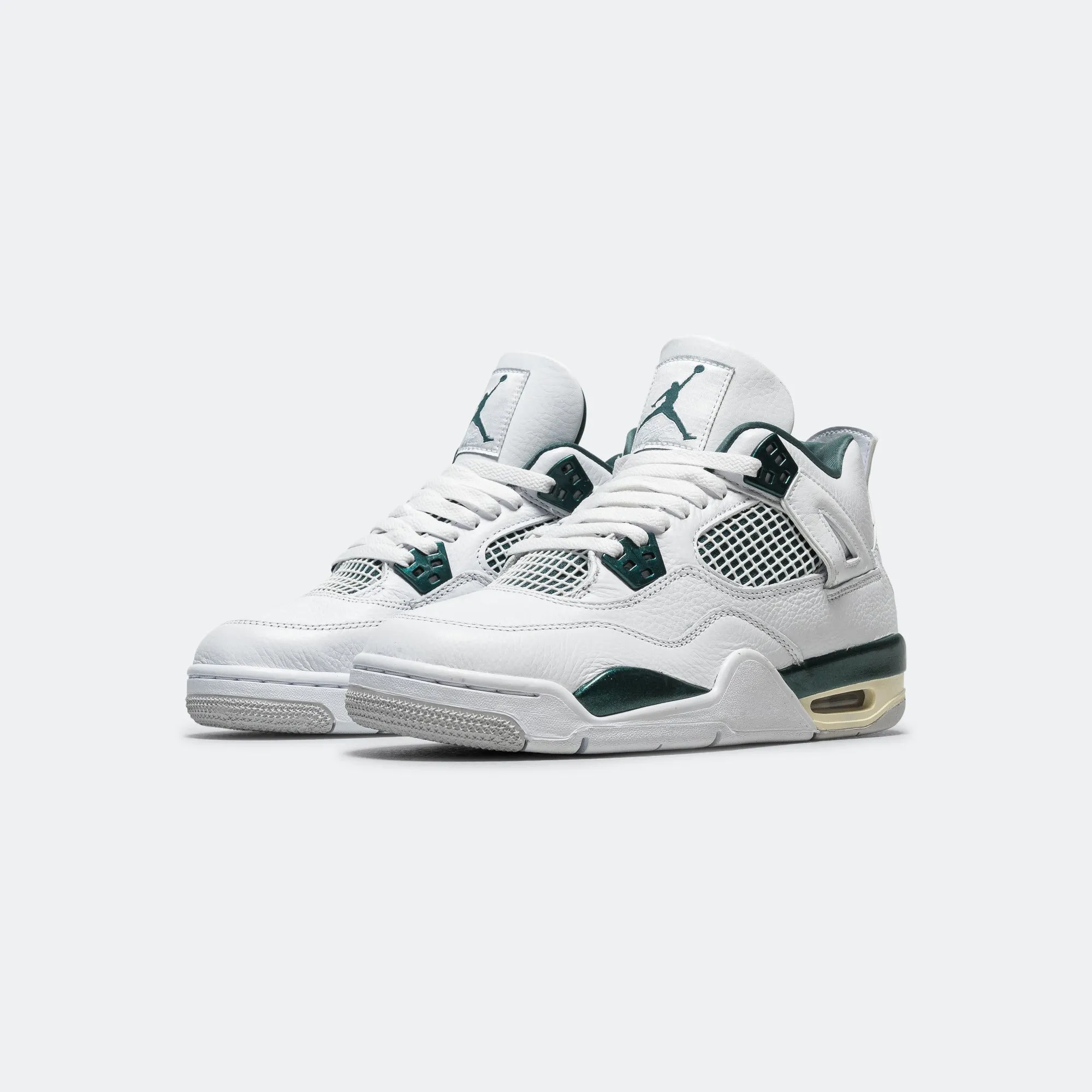 Air Jordan 4 Retro (GS) - White/Oxidized Green-White-Neutral Grey