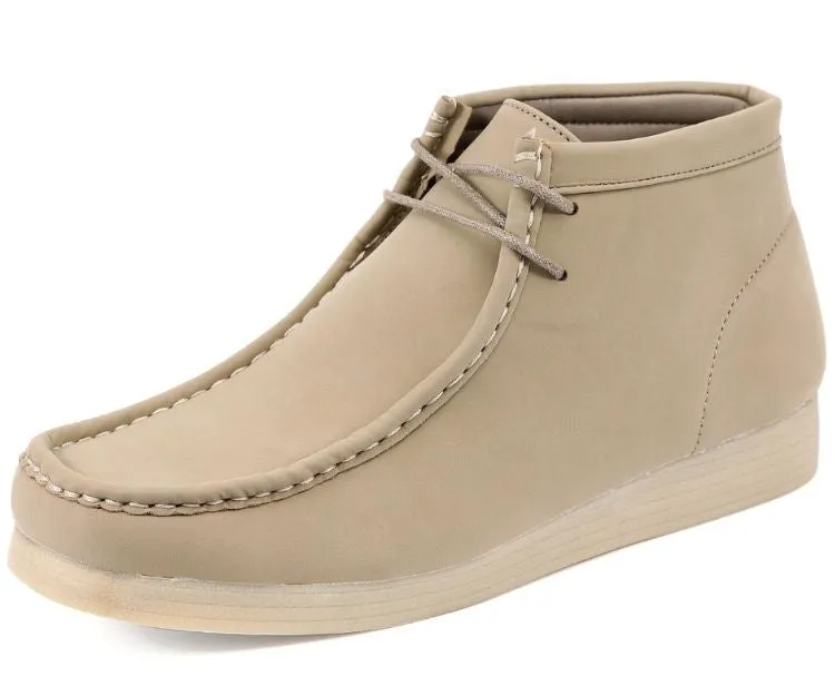 Amali Wallabee Boot Style Men's Maple Beige Suede High Top Shoes