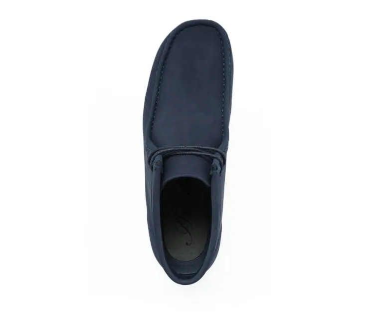 Amali Wallabee Boot Style Men's Navy Blue Suede High Top Shoes