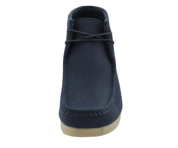 Amali Wallabee Boot Style Men's Navy Blue Suede High Top Shoes