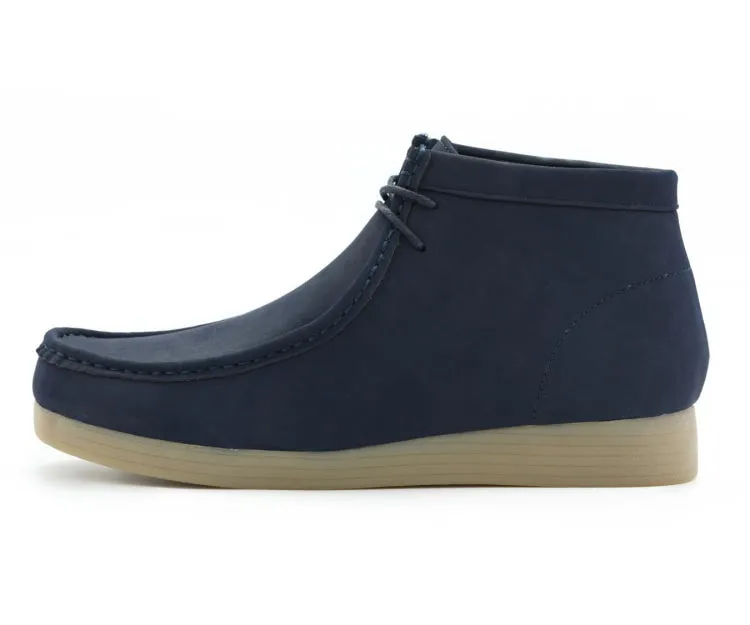 Amali Wallabee Boot Style Men's Navy Blue Suede High Top Shoes