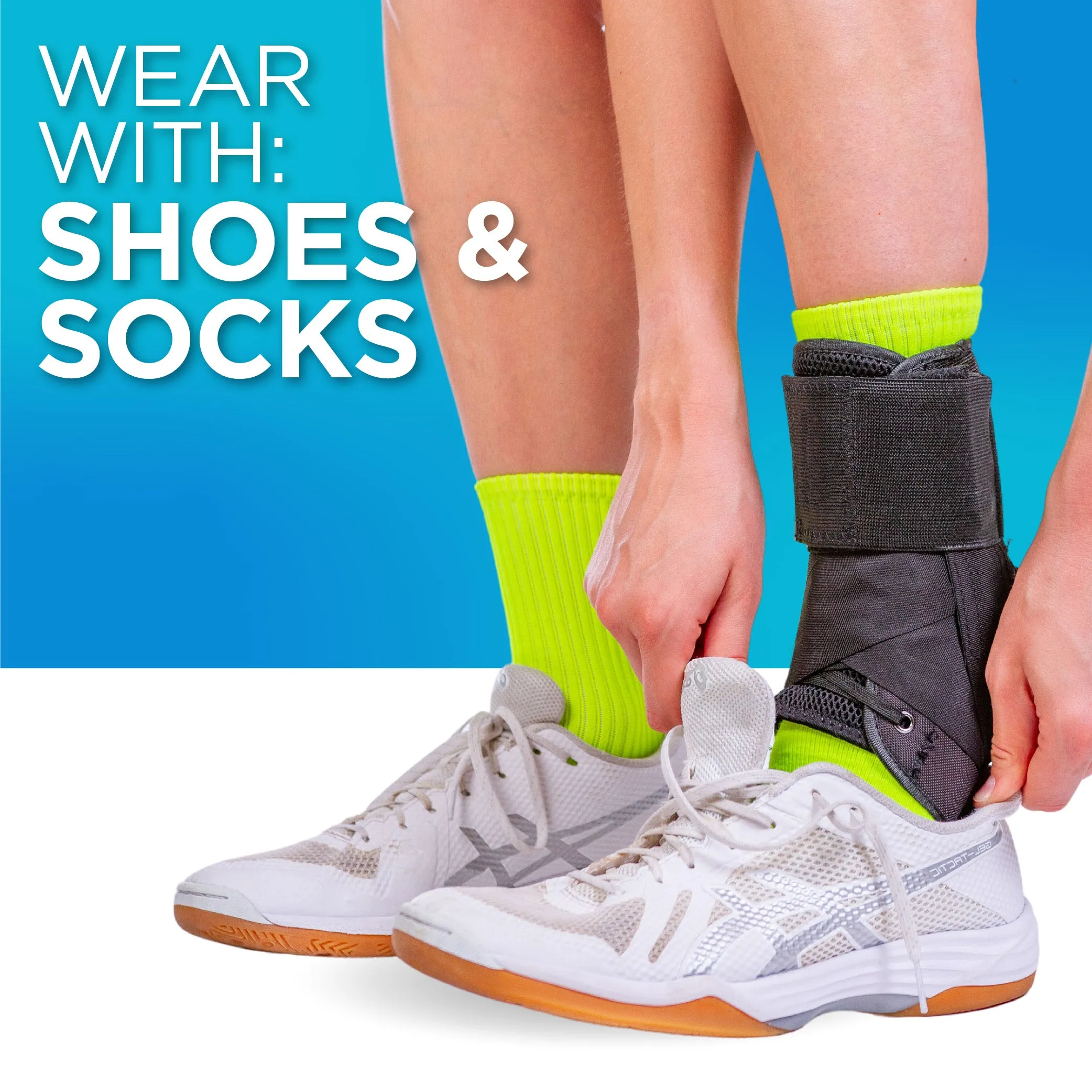 Ankle Arthritis Brace | Lateral Pain, High Sprain, Instability, Rolled or Twisted Tie Up Lace Support