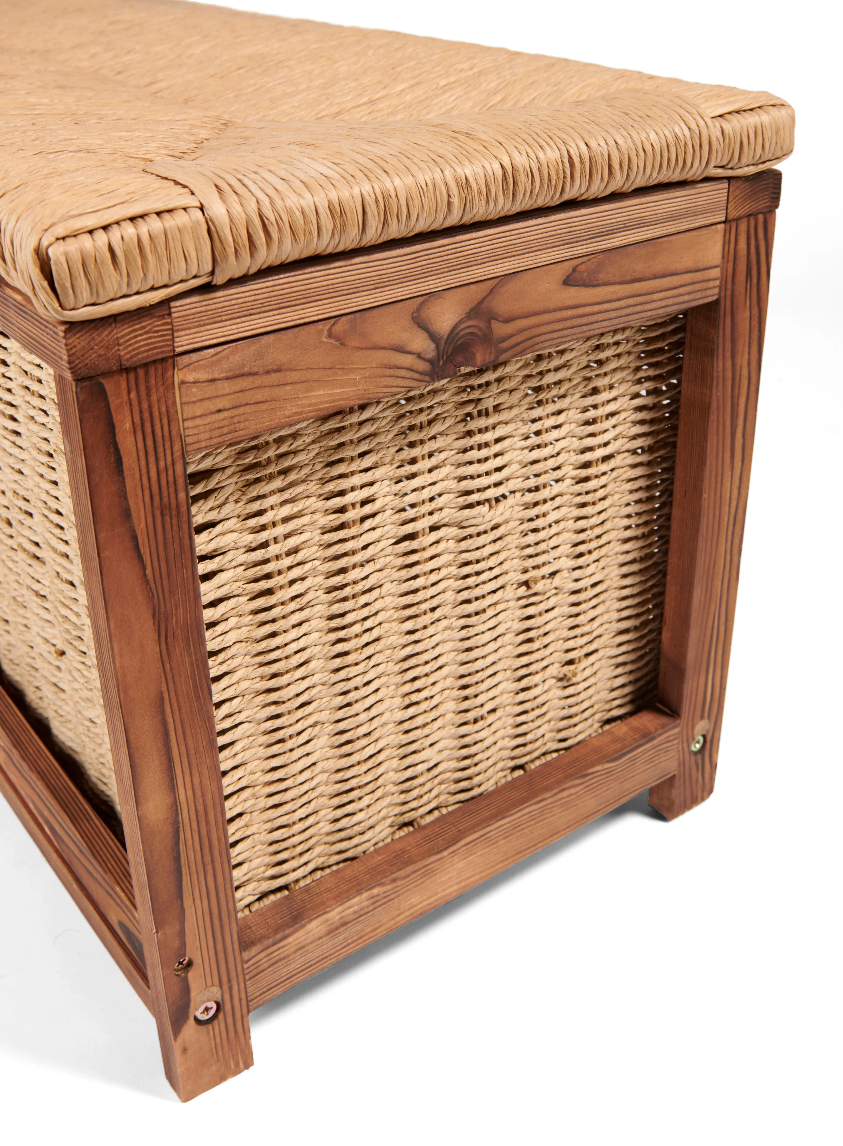 Badger Basket Kid's Storage Bench with Woven Top and Baskets