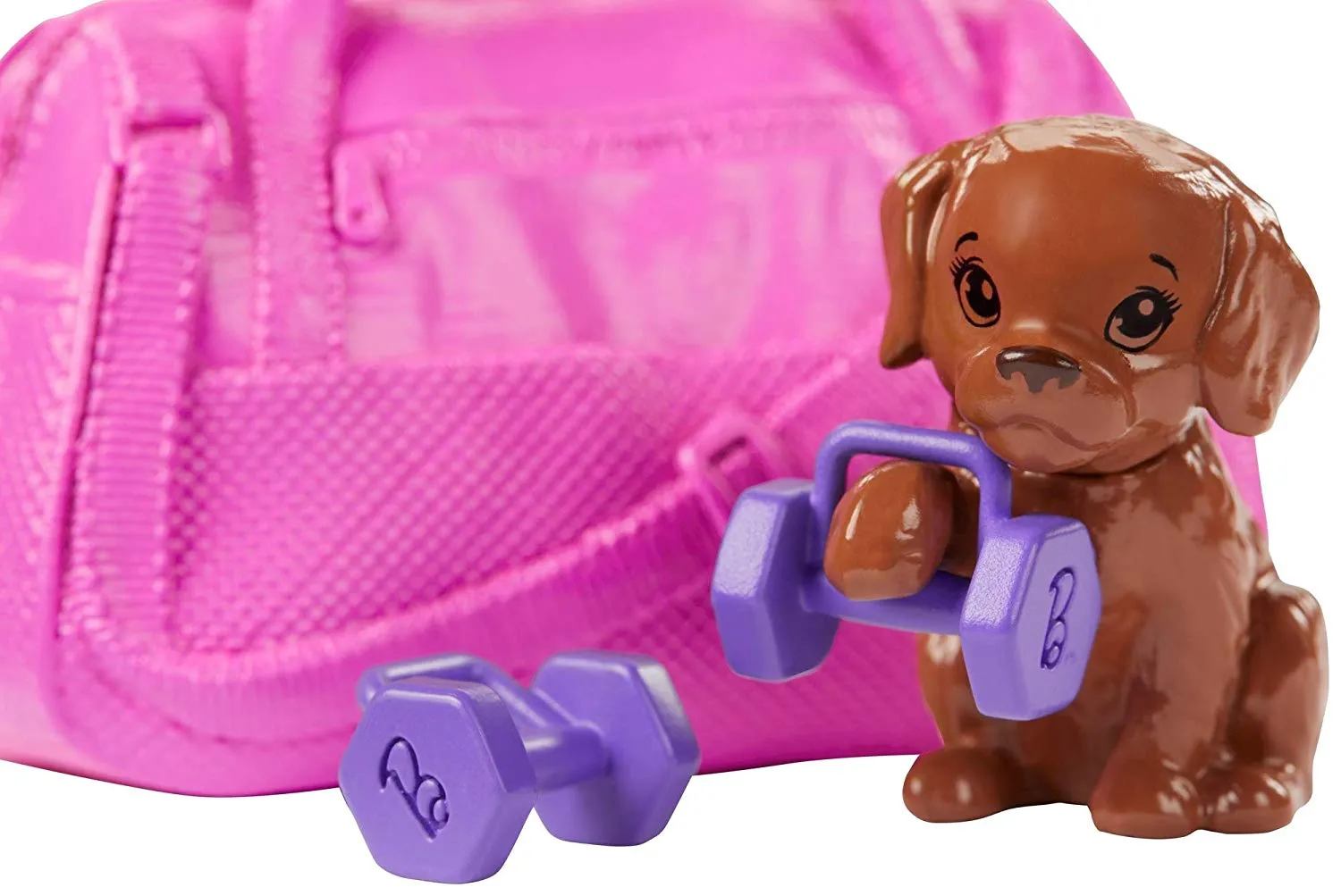 Barbie Fitness Doll Red-Haired With Puppy and 9 Accessories