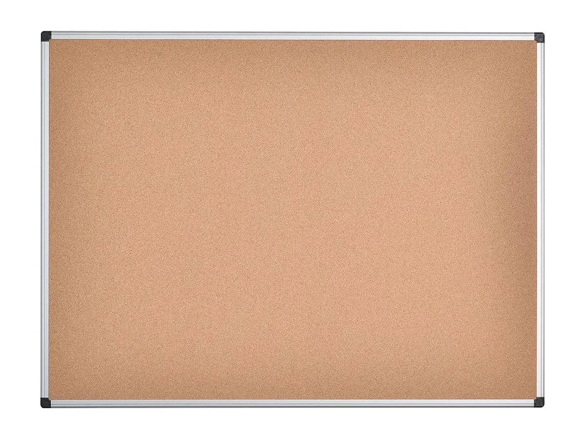 Bi-Office Cork Notice Board with Aluminium Frame, 90x120cm