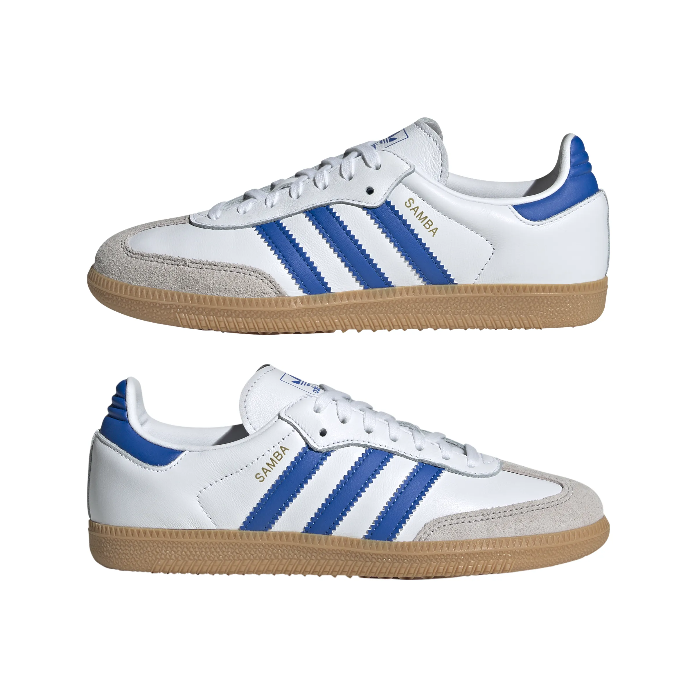 Big Kids' Adidas Samba OG J "White Blue"