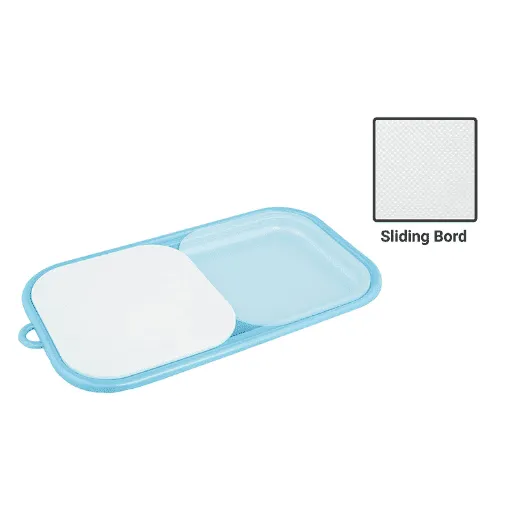 Blue Plastic Chopping Board with Sliding Tray for Vegetable, Fruits, Meat and Salad