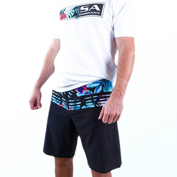 Board Shorts | Tropic Like It's Hot | Silver SA Shield