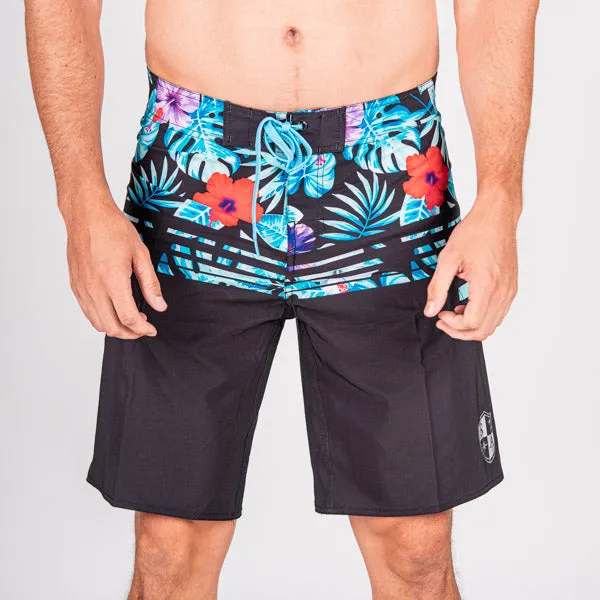 Board Shorts | Tropic Like It's Hot | Silver SA Shield