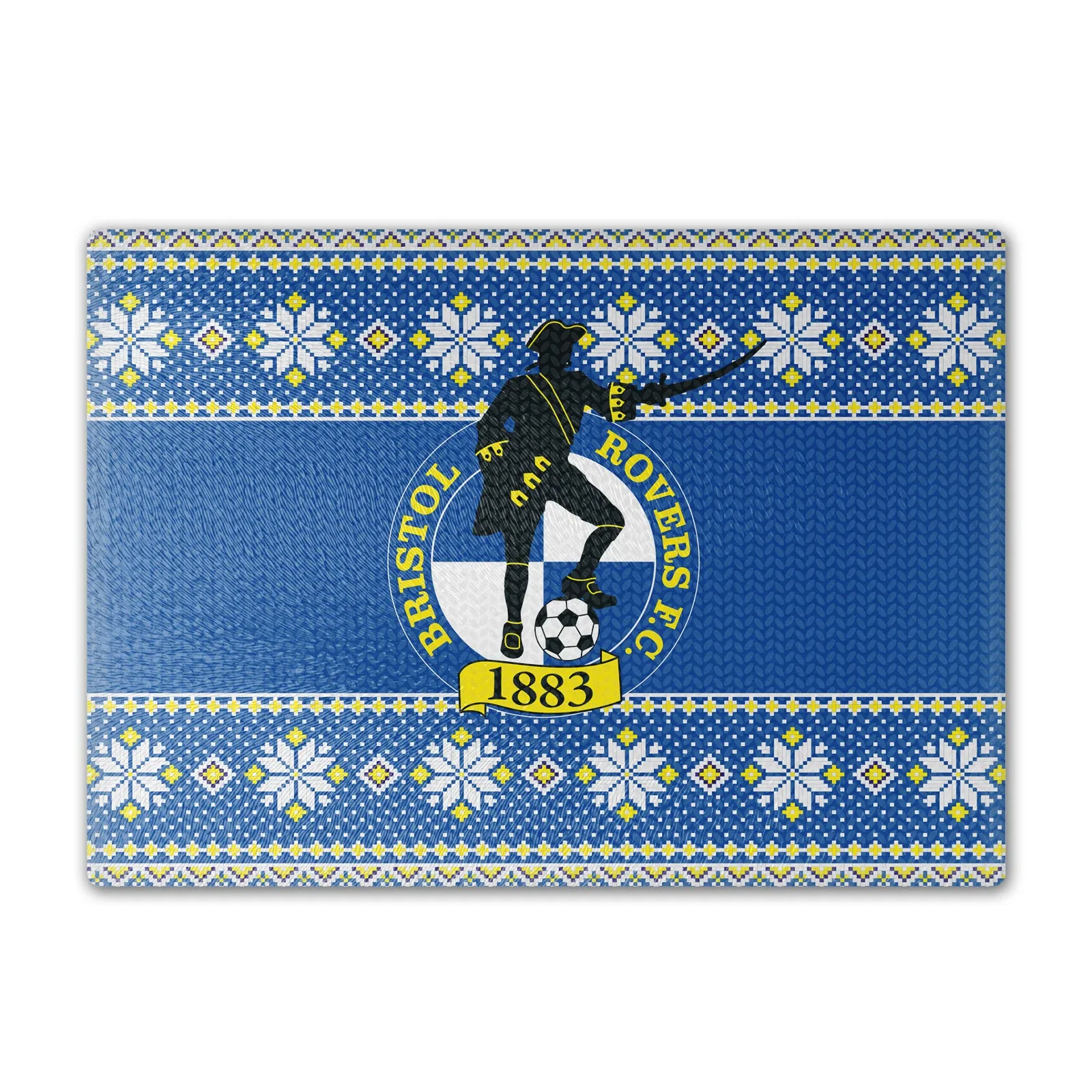 Bristol Rovers Knitted Christmas Chopping Board