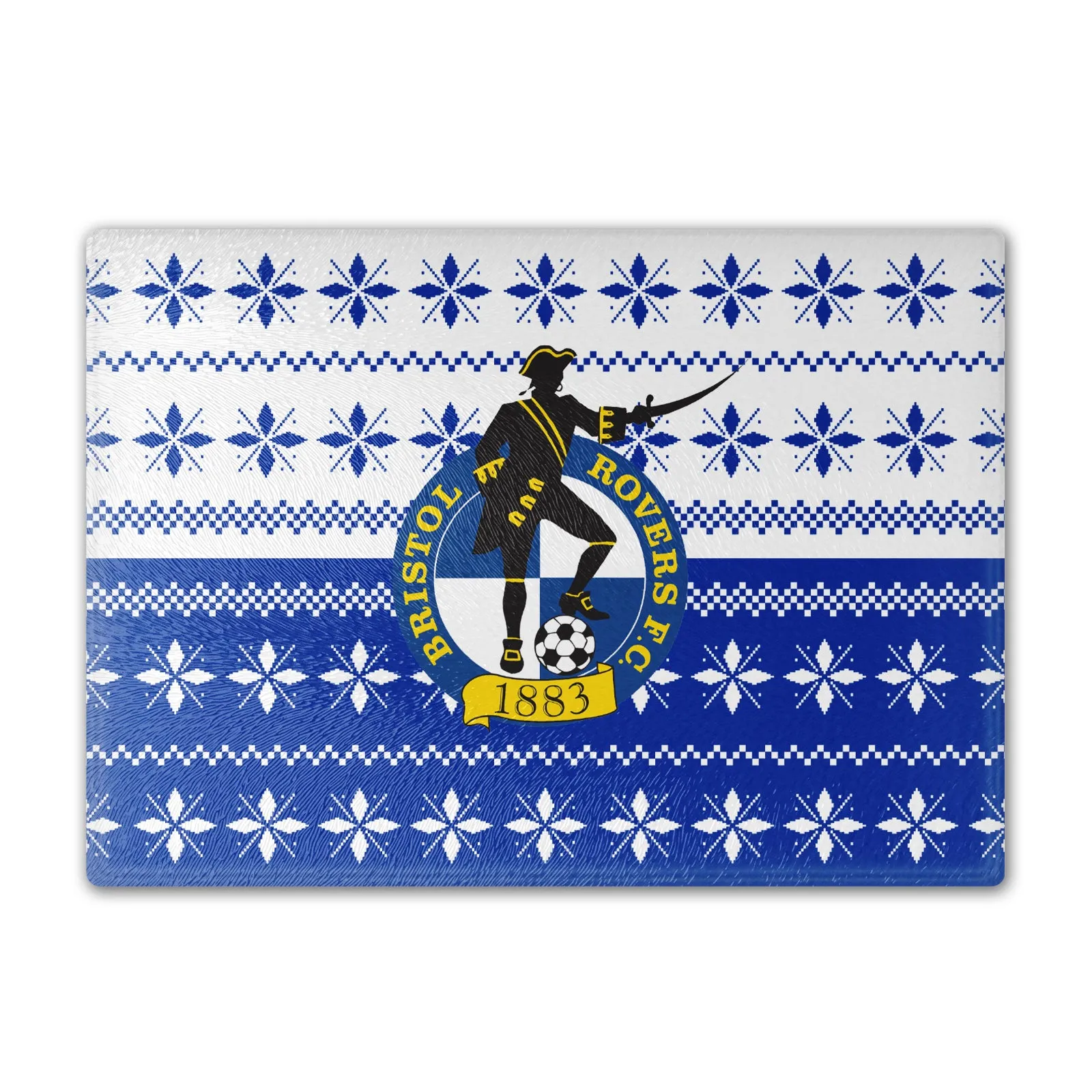 Bristol Rovers Knitted Halves Christmas Chopping Board