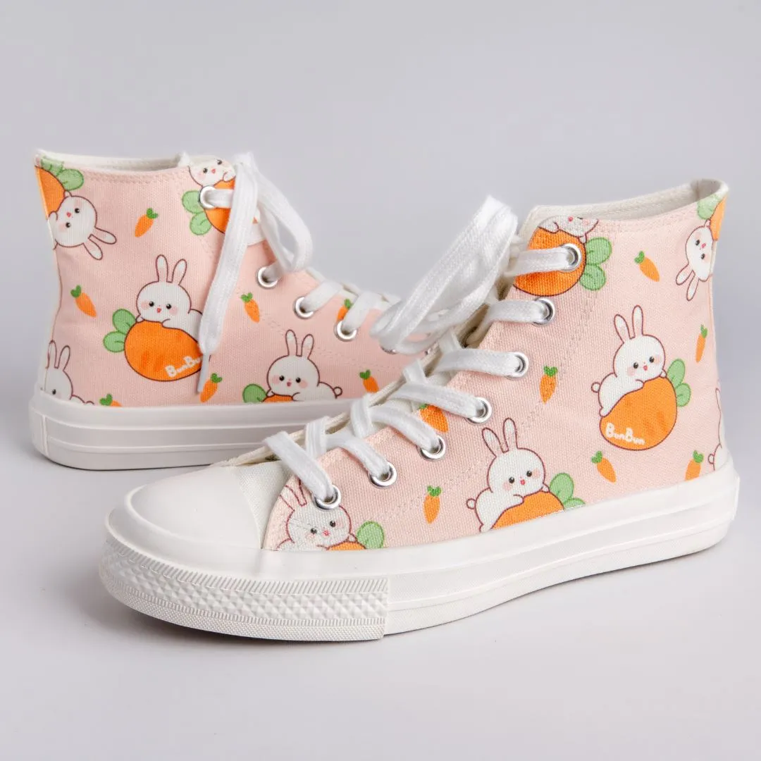 Bun Bun the Bunny High Top Canvas Shoes - Unisex