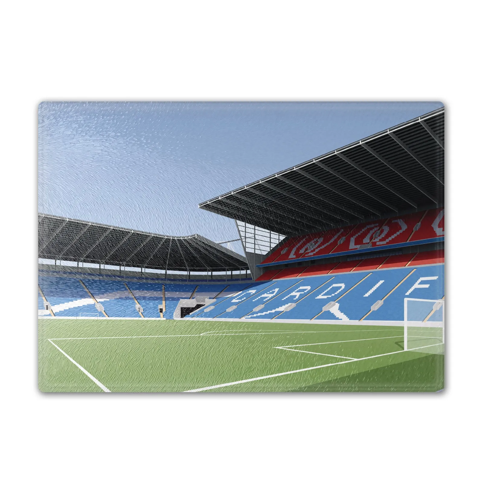 Cardiff City Stadium Illustrated Chopping Board