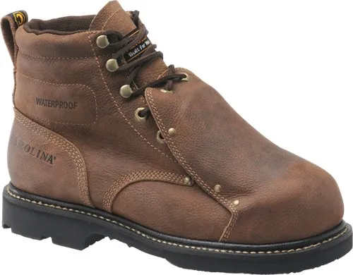 'Carolina' Men's 6" Harness Cork Ext. MetGuard WP Steel Toe - Brown