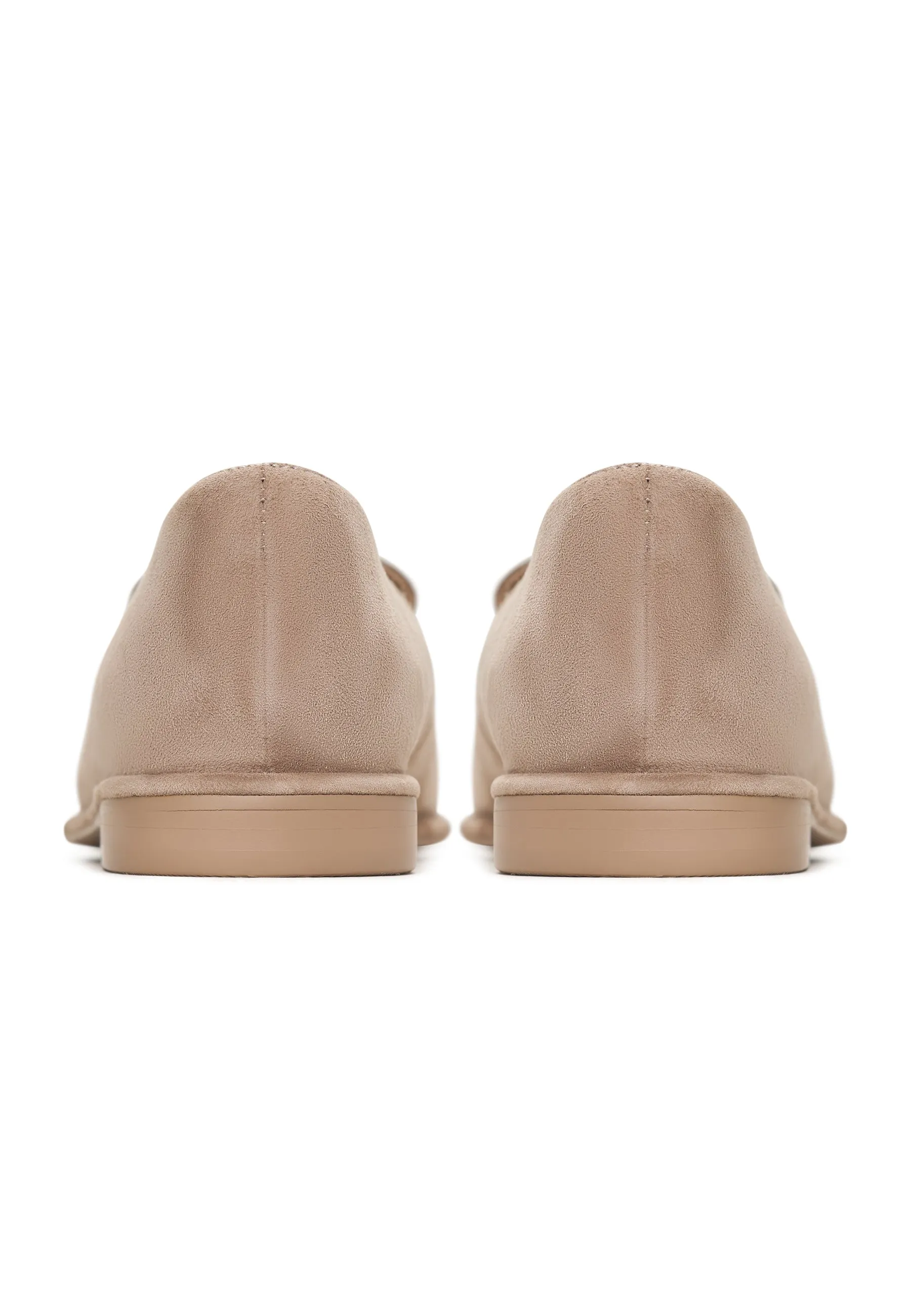 Comfort Suede Platform Loafers Clau - Beige