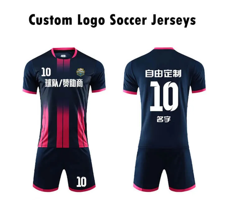 Custom Aqua Sublimation Soccer Uniform Jersey