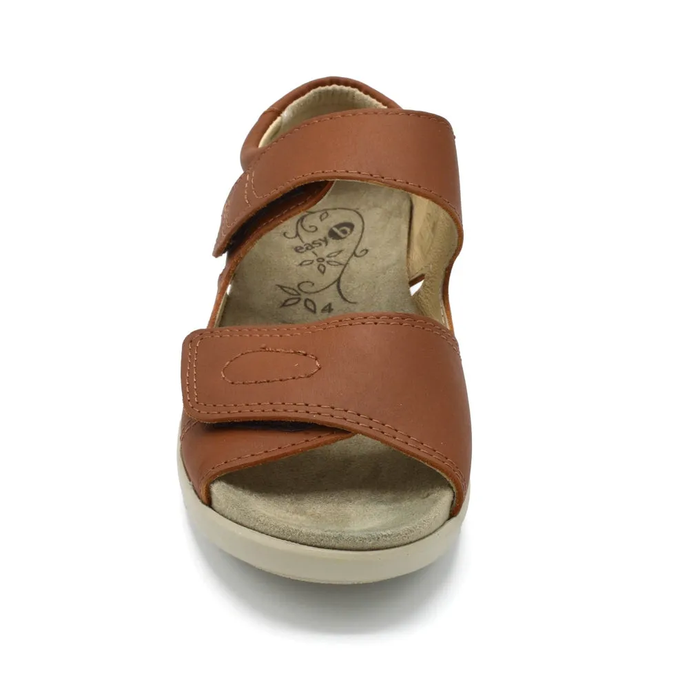 DB Kylie - Ladies Wide Fit Summer Sandal - 2V (2E-4E) Fitting - Tan