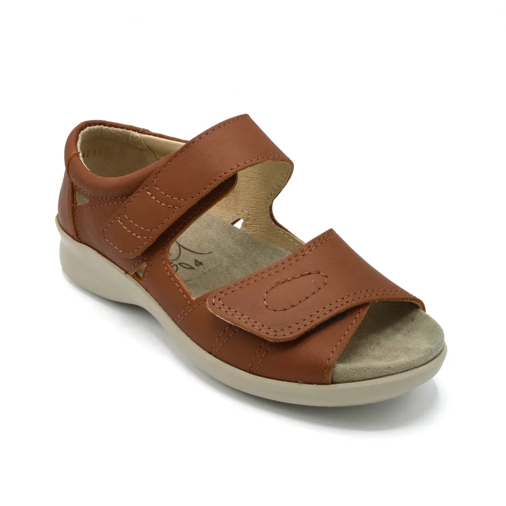 DB Kylie - Ladies Wide Fit Summer Sandal - 2V (2E-4E) Fitting - Tan