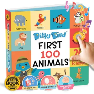 Ditty Bird® Baby Sound Vocabulary Book: First 100 Animals