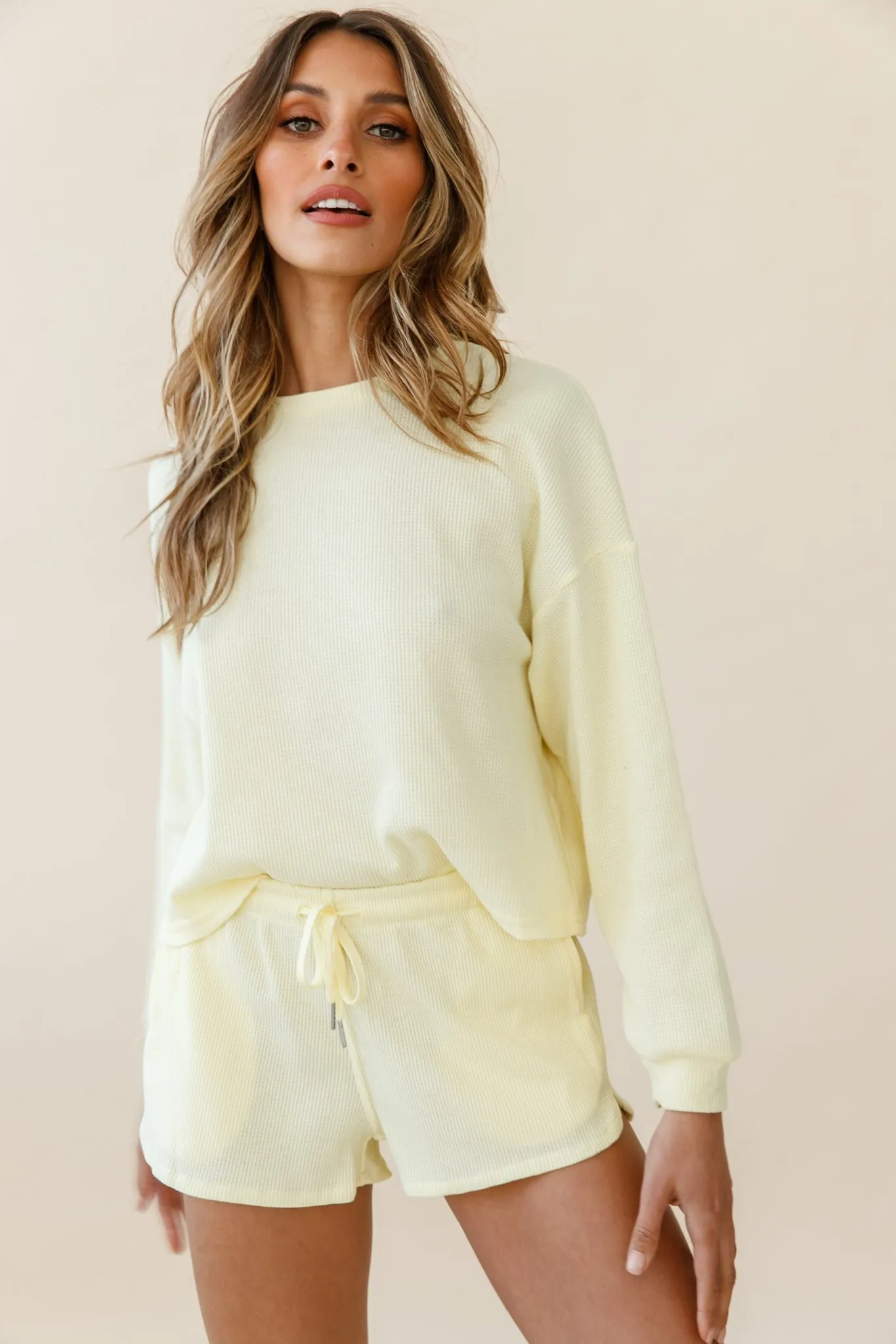 Feels Like Sunshine Dropped Sleeve Pullover Top Yellow