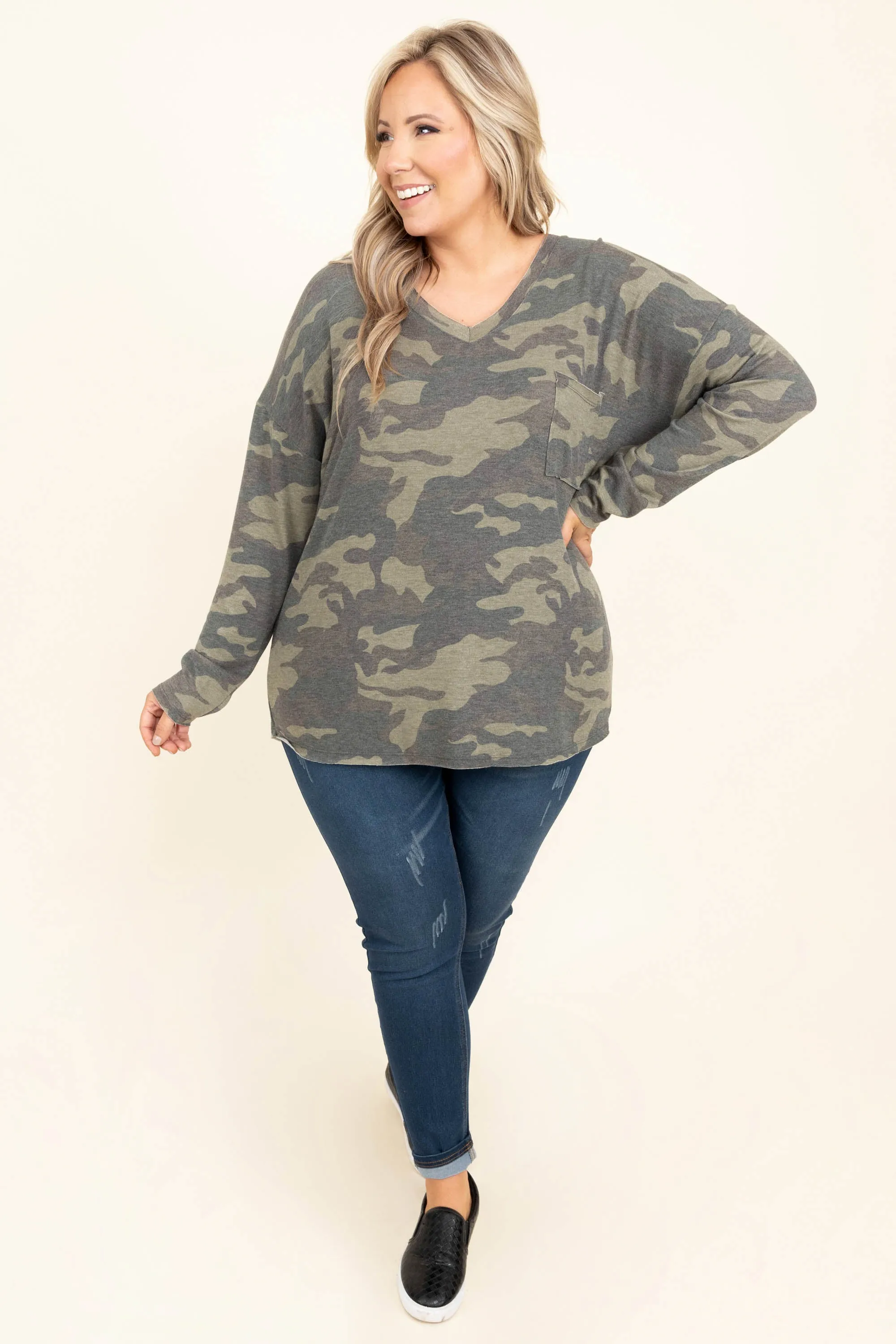 Felt Like A Dream Top, Army Olive