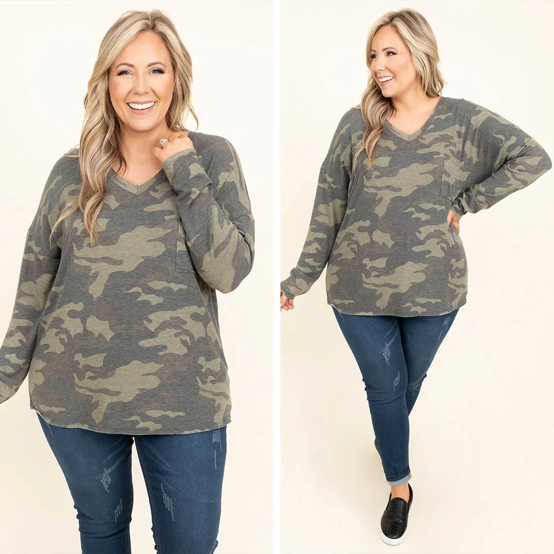 Felt Like A Dream Top, Army Olive