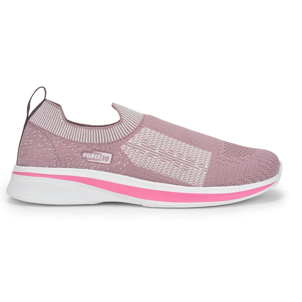 FORCE 10 Sports Non Lacing Shoe For Ladies (Pink) NORRIS-2E By Liberty