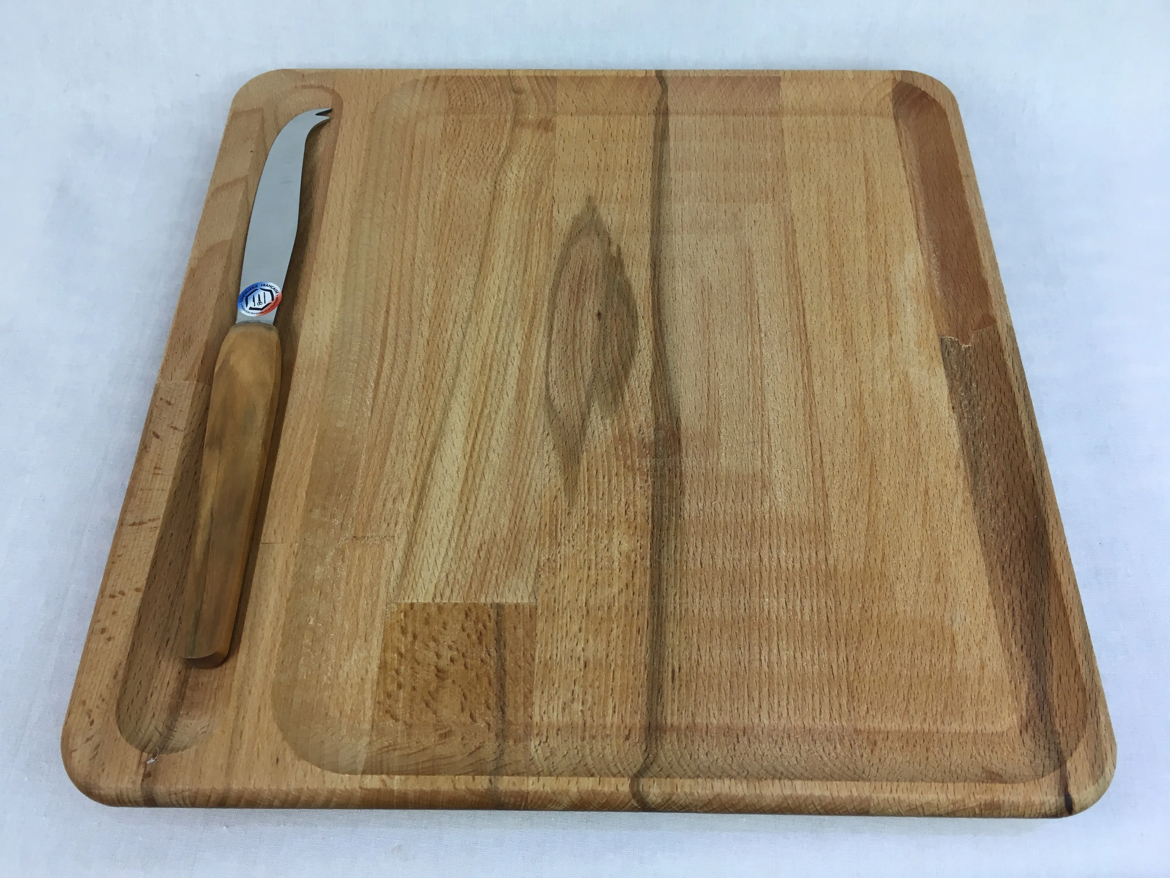 French Beech Cheese Board and Olive Tree Cheese Knife