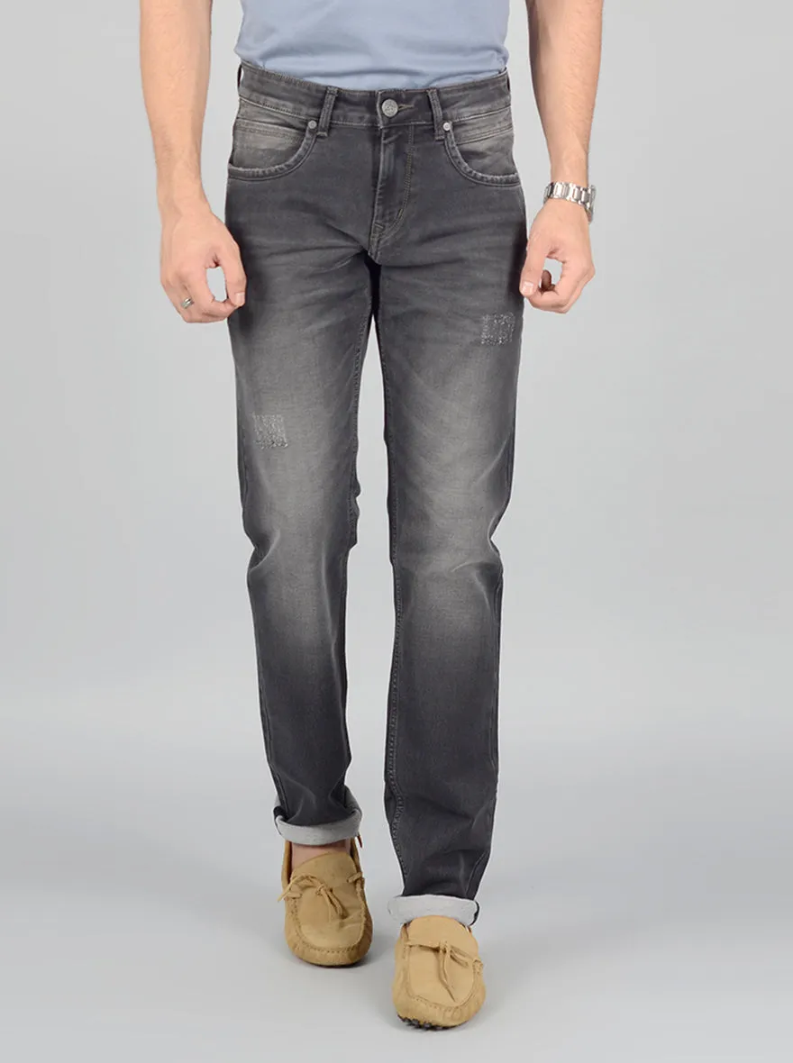 Grey Washed Slim Fit Jeans | JadeBlue