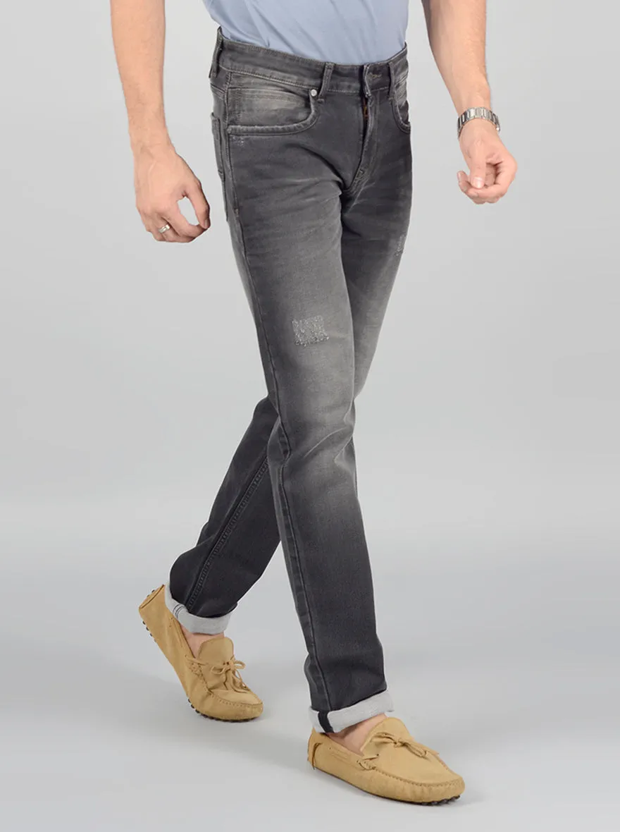 Grey Washed Slim Fit Jeans | JadeBlue