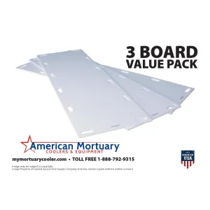 HD Mortuary Plastic Storage Board (Set of 3)