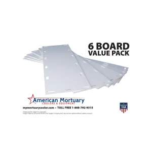 HD Mortuary Plastic Storage Board (Set of 6)