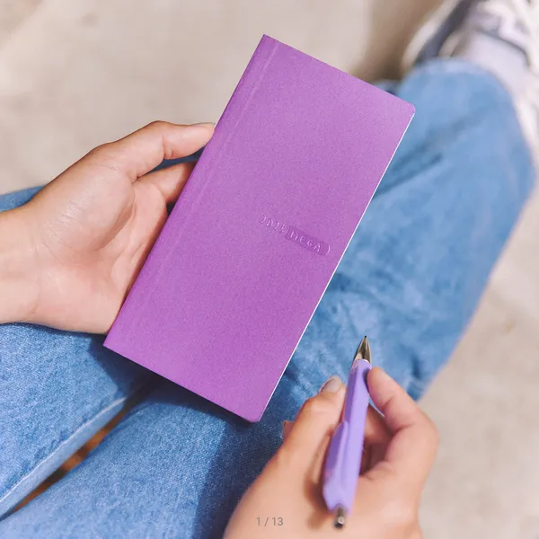 Hobonichi Weeks MEGA,  Hobonichi Techo 2025 Sneaker: Rich Purple Weeks Mega Softcover Book / Weekly Horizontal / January start / Monday start - English Edition