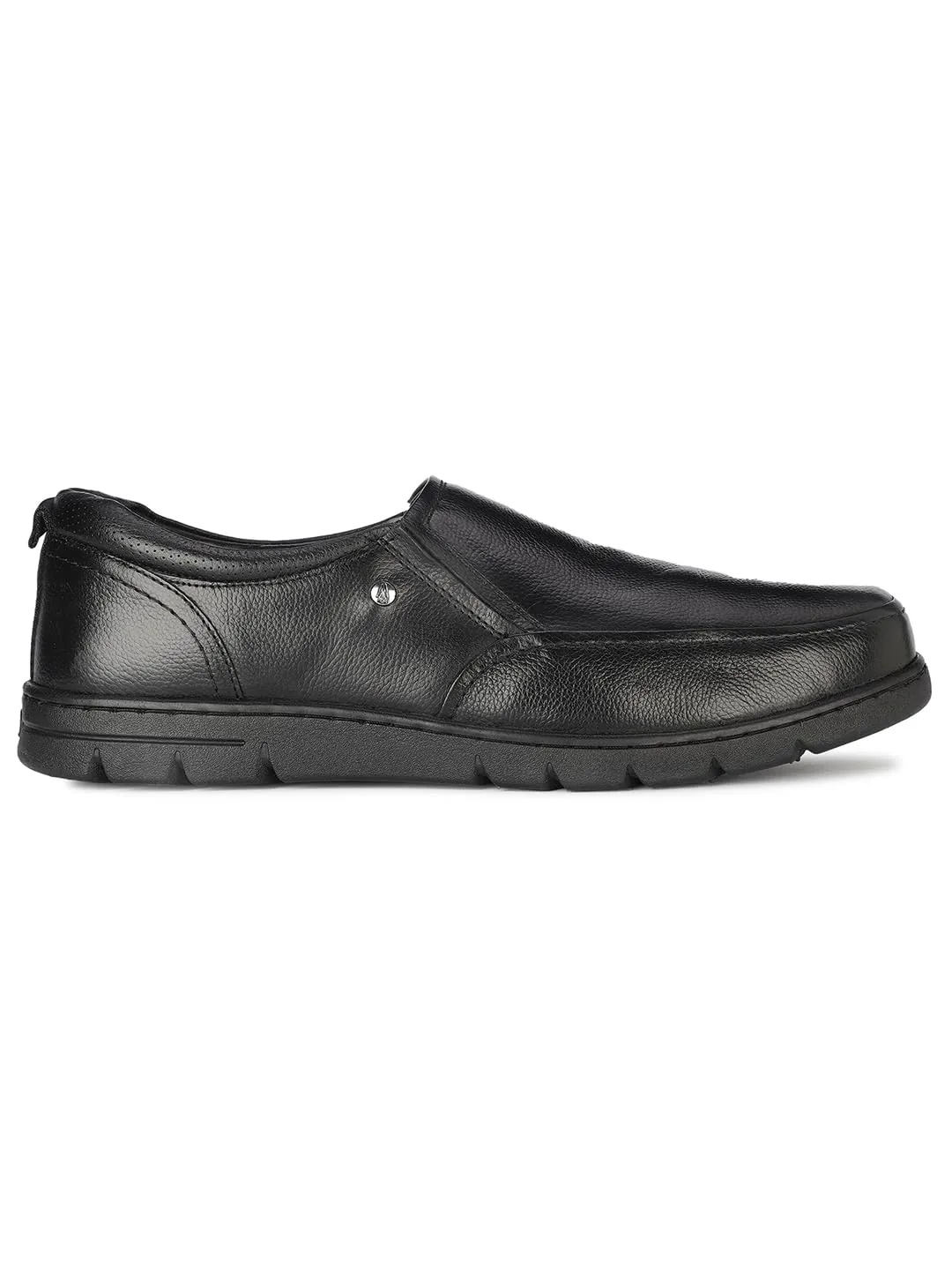 Hush Puppies Men's KEENAN SLIP ON Formal Shoes (8556165_BLACK_7 UK)