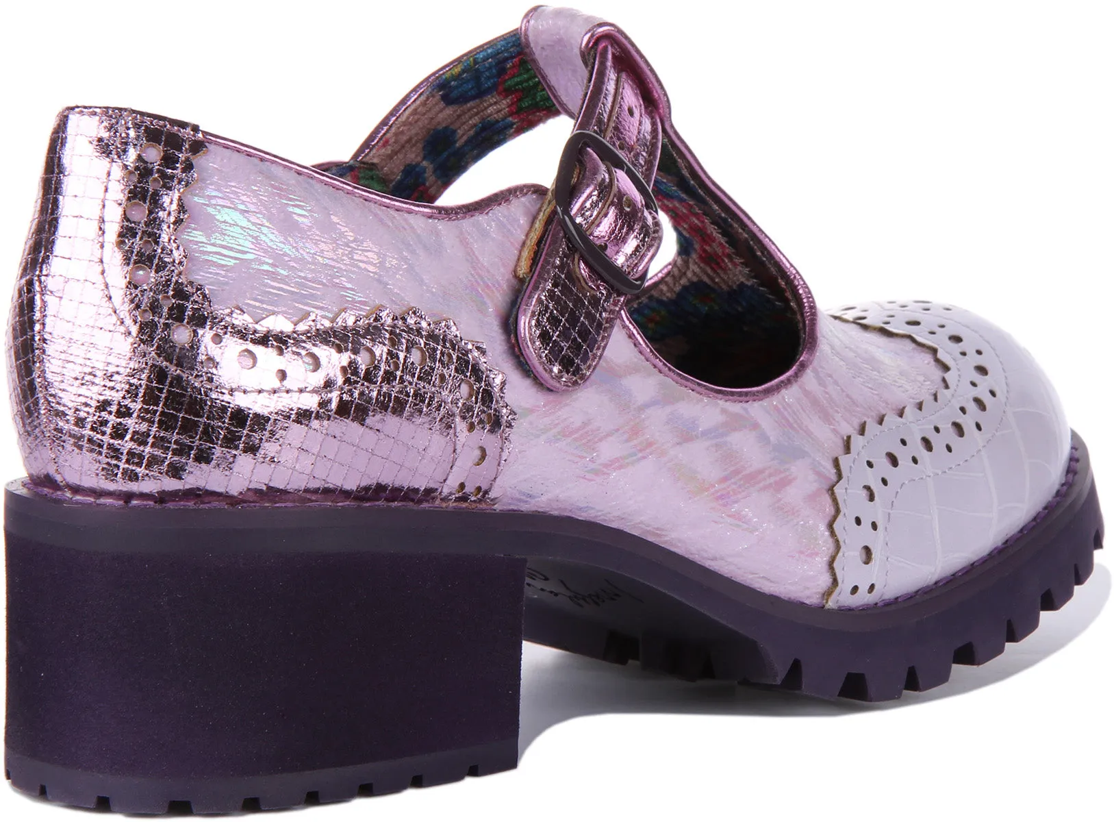 Irregular Choice What A Night In Lilac T Bar Shoes For Women