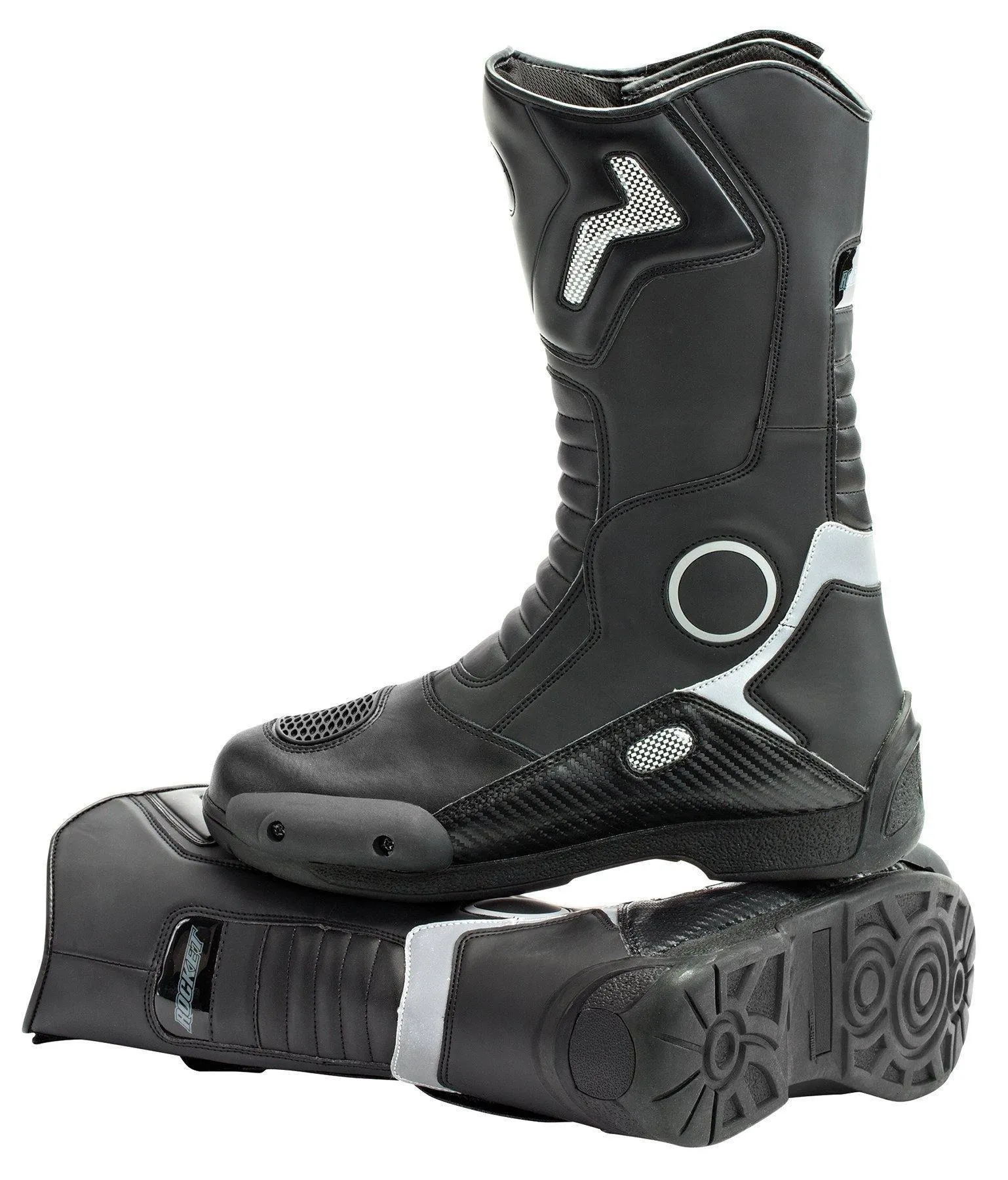 Joe Rocket 'Ballistic Touring' Men's Black Leather Motorcycle Boot