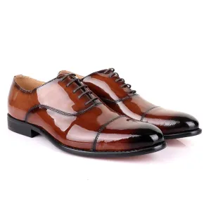 John Mendson Laceup Wetlips Brown Leather Shoe