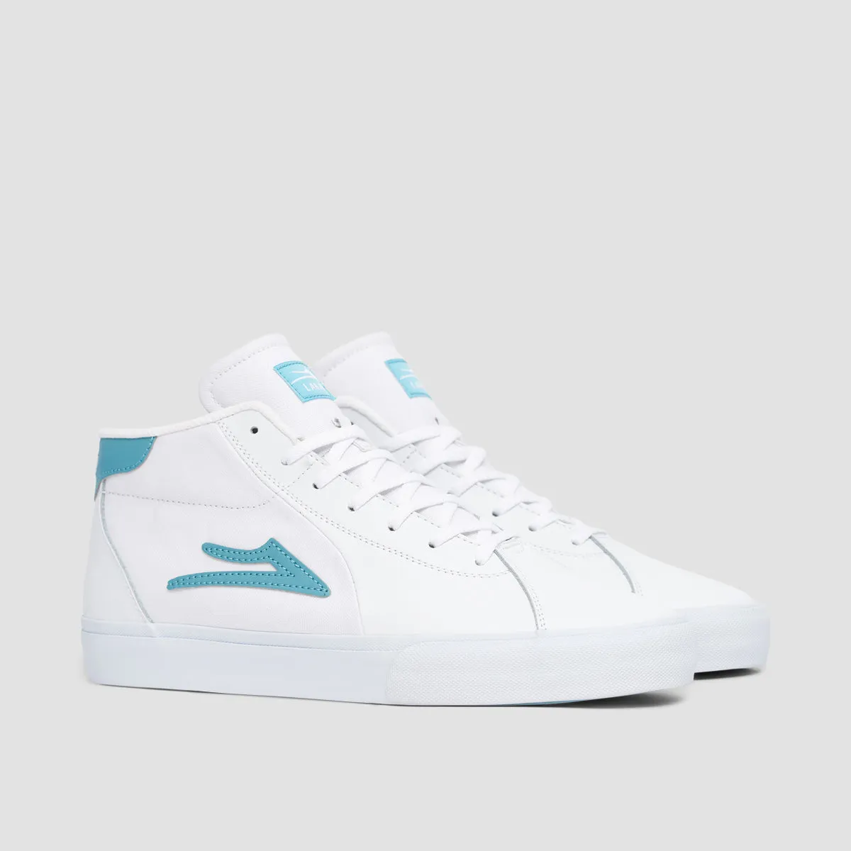 Lakai Flaco II Mid Shoes - White/Nile Leather