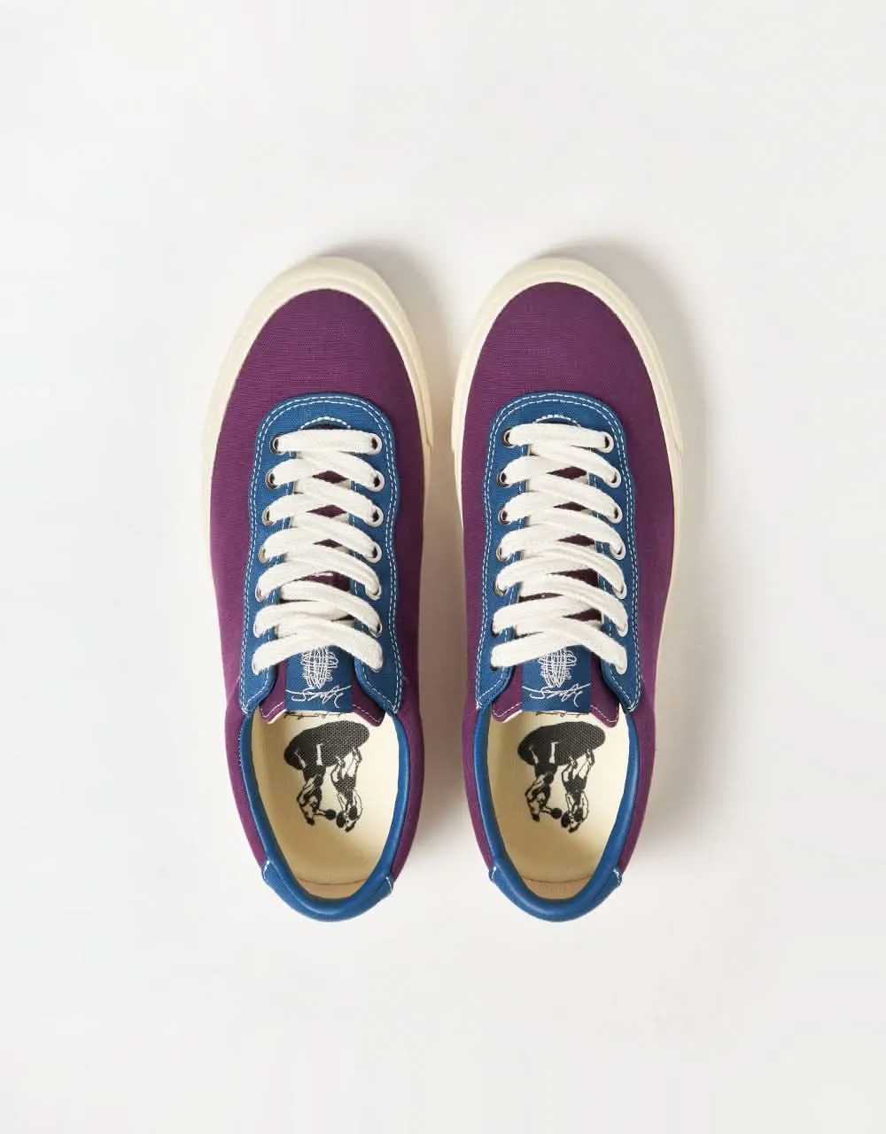 Last Resort AB x Julian Smith VM001 Lo Canvas Skate Shoes - Plum/Dirty Blue