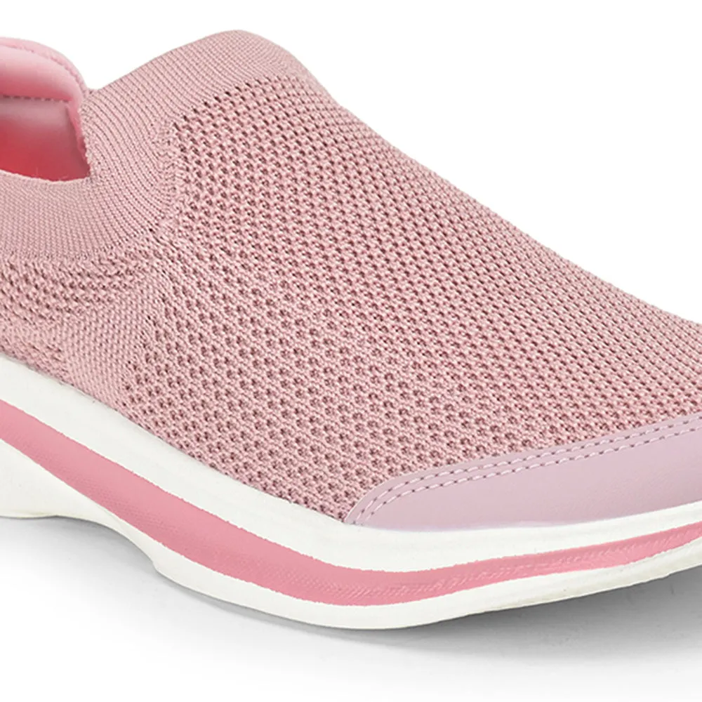 Leap7x By Liberty Ladies ATTITUDE-5 Pink Sports Non Lacing Shoes